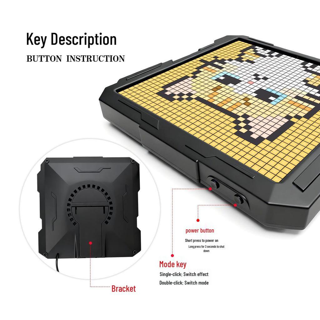 RGB Игровой Настольный Крепеж с DIY Светодиодной Матрицей