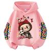 2025 New Labubu Cartoon Cute Children's Hoodie Anime Sportswear Girls' Long Sleeve Role Playing Sportswear Casual Top
