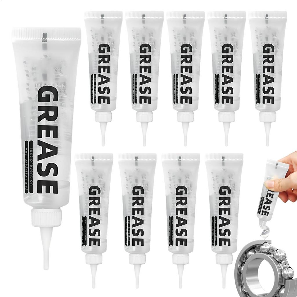 10pcs 10g Transparent High-temperature Grease Automotive Mechanical Bearings Gears Doors Wear-resistant Lubricating Oil