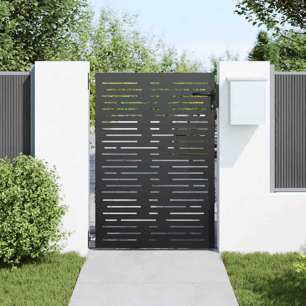 Garden Gate Black 85 x 125 cm Powder Coated Steel