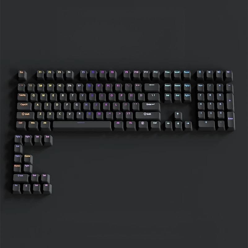 Xiaomi 133+ Keys White Side Printed Shine Through Keycaps Cherry Profile Double Shot PBT Keycaps for MX Switches Mechanical Keyboards