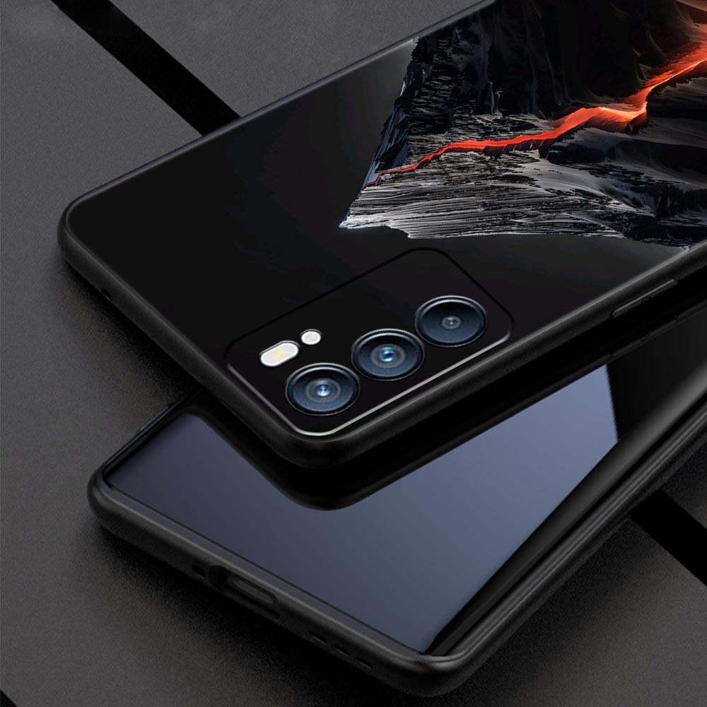 Черный чехол для телефона с изображением горного пика Для Oppo A17 A31 A54 A57 A78 A79 A98 Find X5 X6 Reno 6 7 8 10 11 12 13 F Pro 5G Мягкий чехол из ТПУ