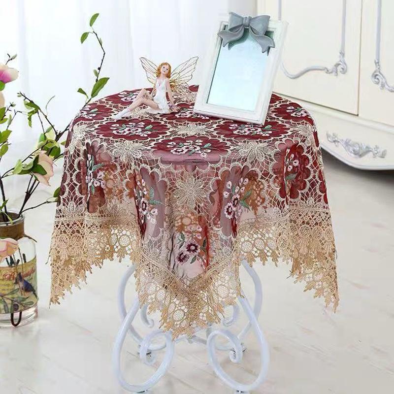 Household Items Household Coffee Table Cover Kitchen Oven Oil Cover Cloth Hollow Lace Rice Cooker Cover Cloth Multi-purpose Cover Cloth