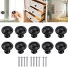 10 шт. спальня кухня ящик шкаф премиум черные круглые ручки файловый шкаф ручки фурнитура тяги