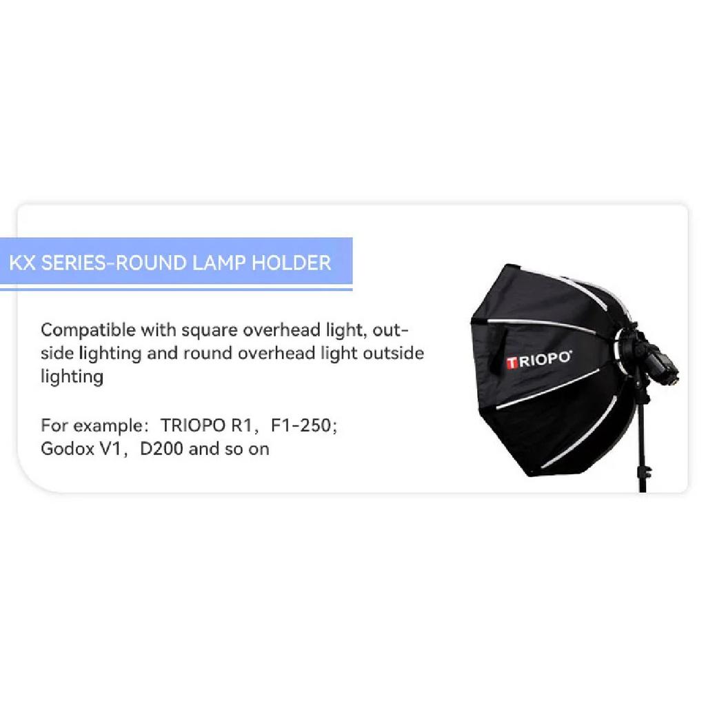 TRIOPO 55cm 65cm 90cm 120cm Foldable Octagon Softbox Bowens Mount for Sokani X100 COLBOR CL60 Godox Aputure LED Video Light