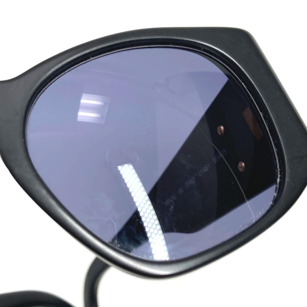 CHANEL 01451 vintage CC Logo Smoke eyewear sunglasses Plastic Black/Gold