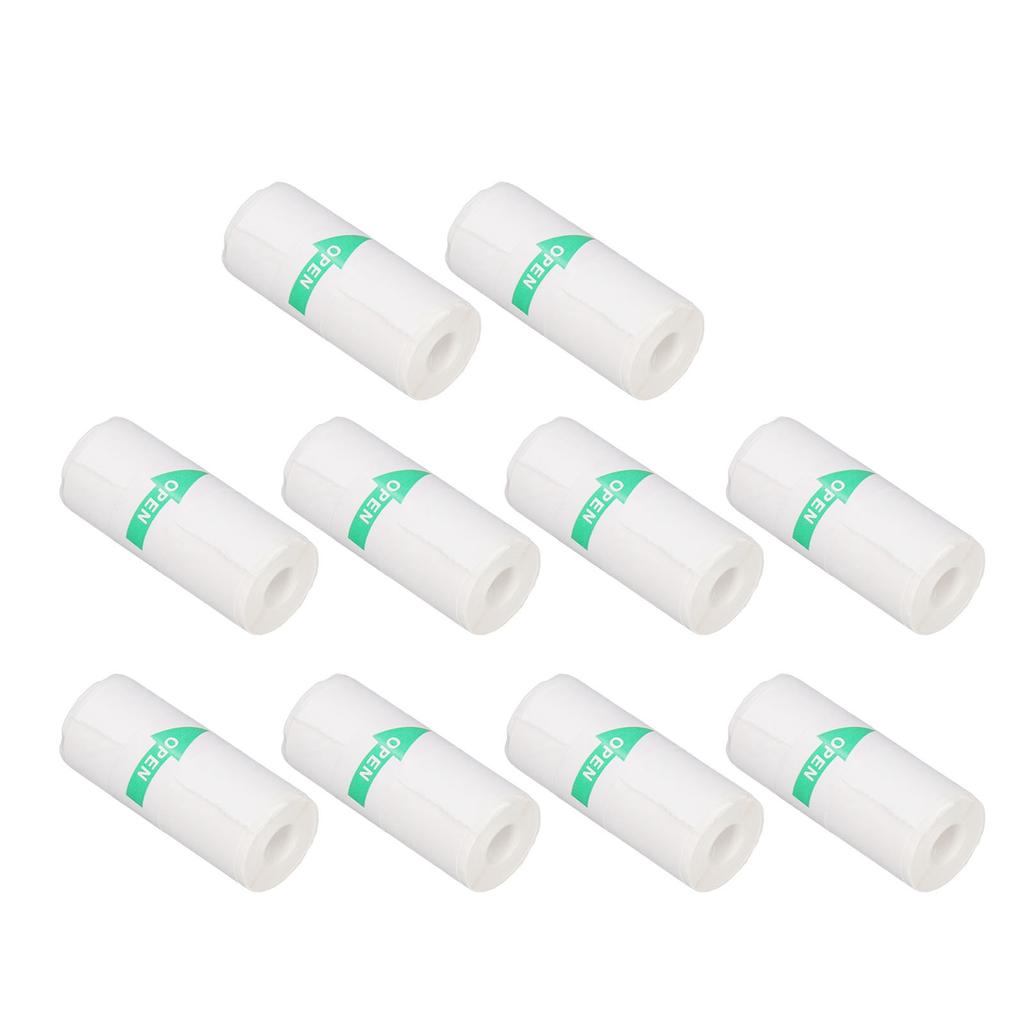 10 Roll Thermal Printer Paper Portable Thermal Self Adhesive Mini Printing Paper for Label Wrong Que