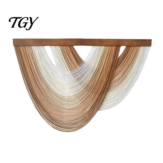Bohemian Living Room Decoration Boho Wall Hanging Tapestry, Handwoven Cotton Rope Tapestry with Wood Rod, Decor Minimalist Gradient for Bedroom