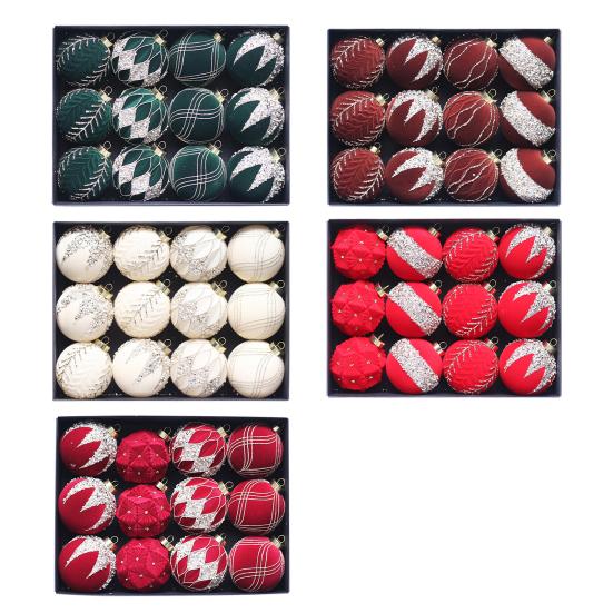 12 шт. Рождественские шары, украшения, небьющиеся пластиковые рождественские елочные подвесные безделушки для праздника