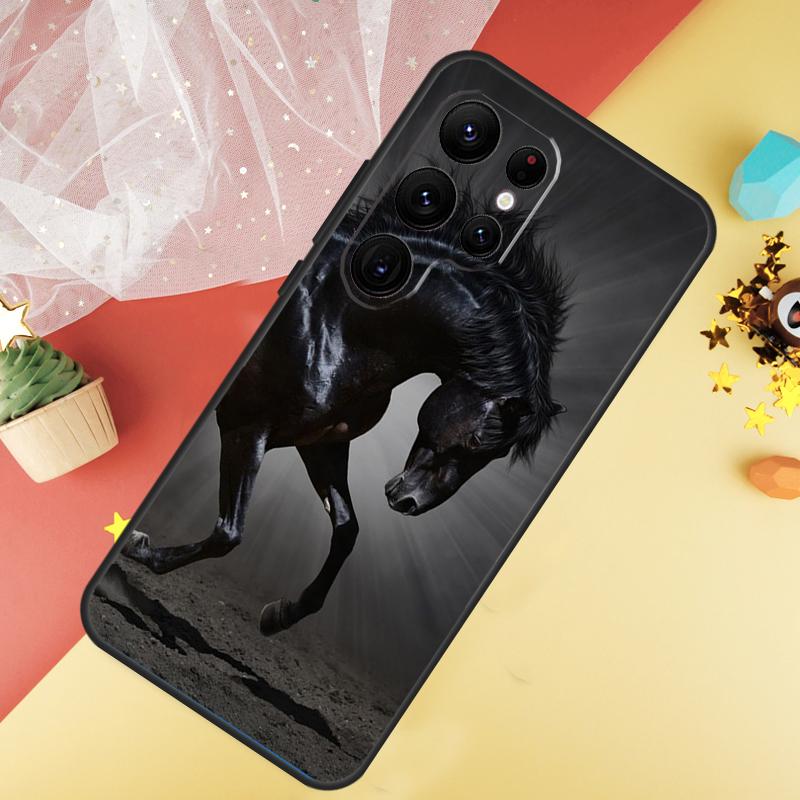 Красивый Черный Конь Чехол Для Samsung Galaxy S22 S23 S24 Ultra S8 S9 S10 Plus Note 10 20 Ultra S20 S21 FE Чехол