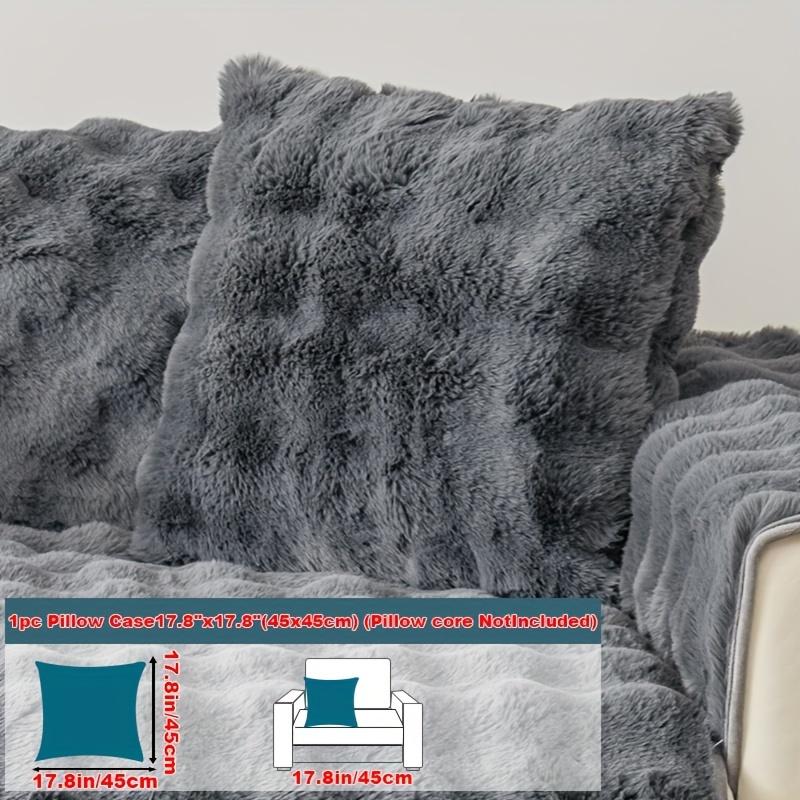 Upgrade Your Home Decor with Modern Polyester Plush Fur Sofa Covers - Slip-Resistant & Thick Winter Covers Fit for All Sizes from Single To Four
