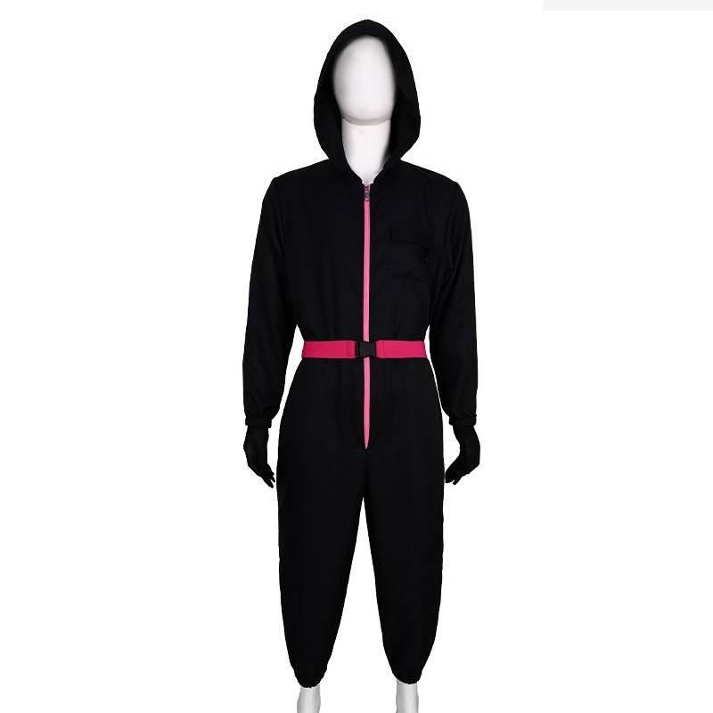 Игра в кальмара Популярный фильм Костюм на Хэллоуин для детей из смесовой ткани с хлопком Косплей-костюм