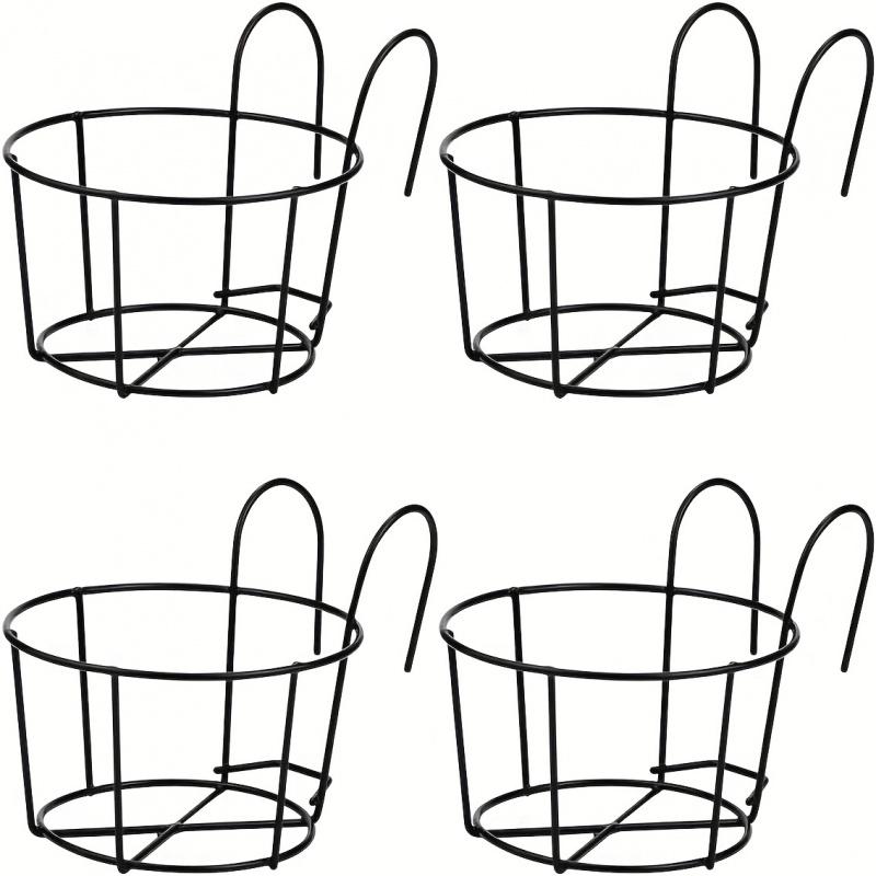 4 шт. стильных круглых металлических подвесных кашпо — идеально подходят для балкона, сада и внутреннего декора