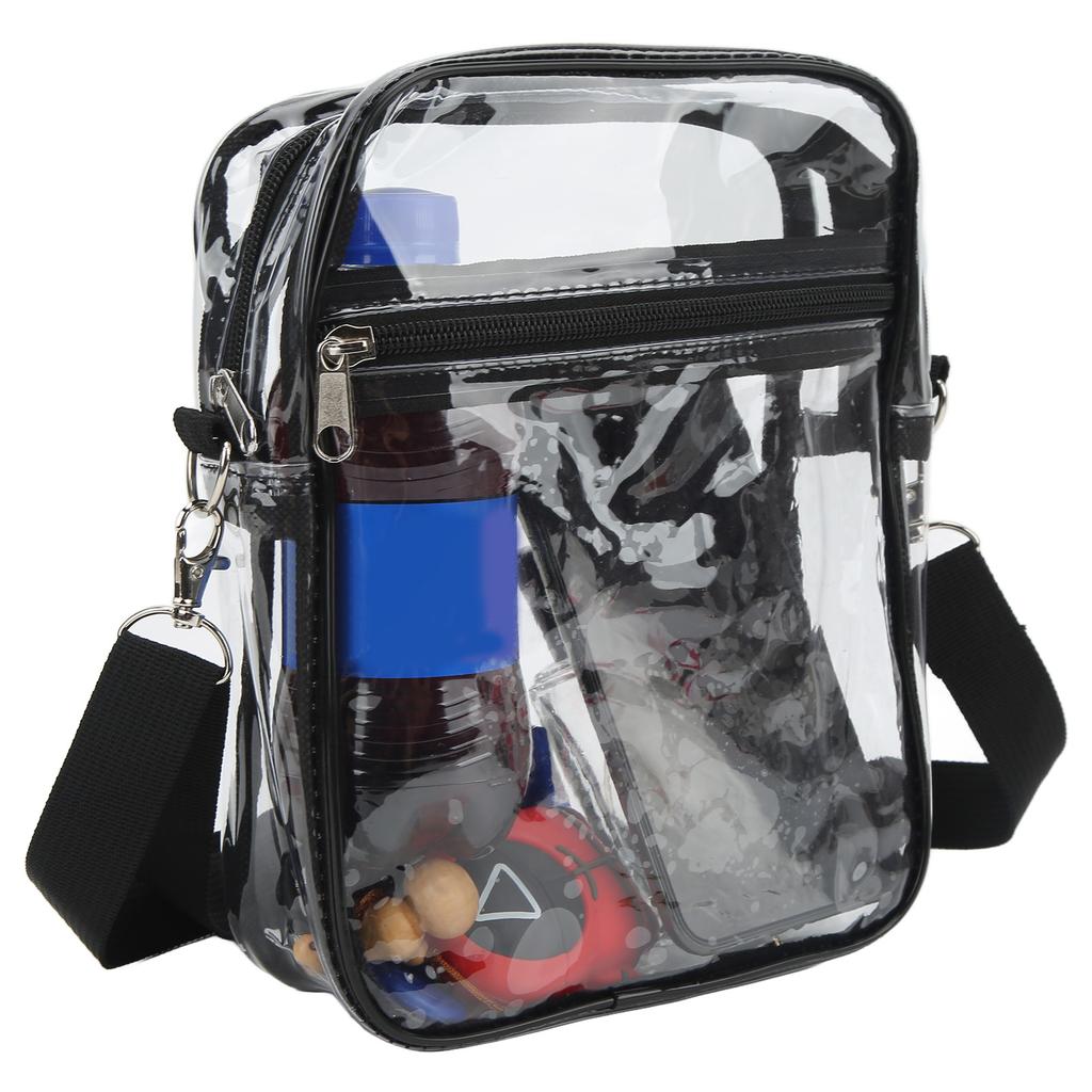 Clear Messenger Bag Stadium Approved Transparent PVC Shoulder Bag for Work Business