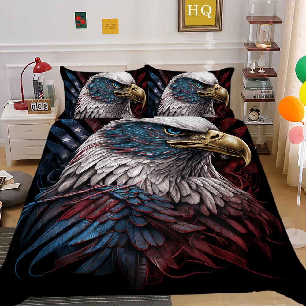3D Printing Duvet Covers Eagle Bedding Cover King Size Home Bedding Superior Microfiber Bedroom Decor