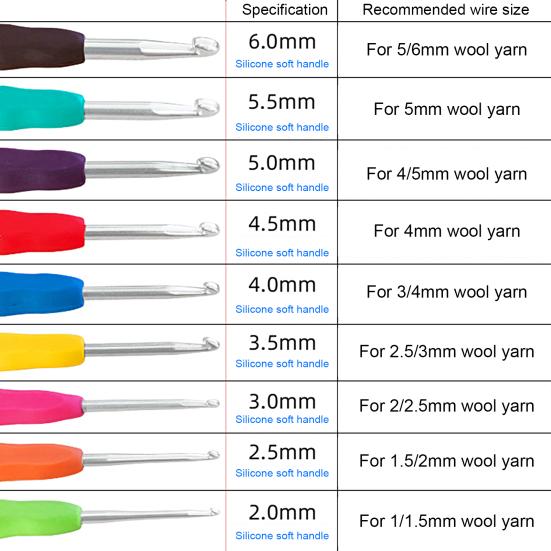 Knitting Needle Set Extra Long Hook DIY Knitting Soft Grip Single Head Knitting Crochet Needle for Sewing