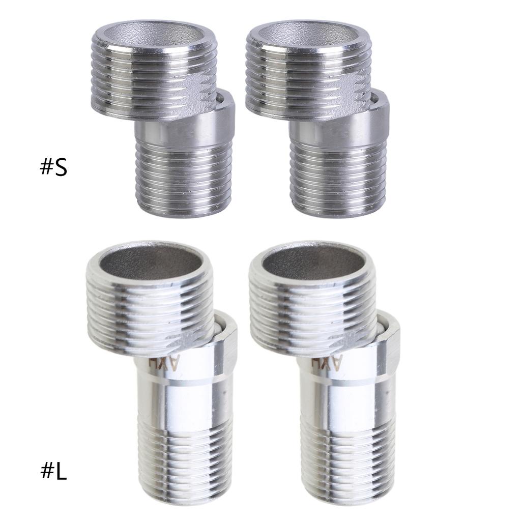 Адаптер для душа из нержавеющей стали, 2 шт., регулируемый на 360 градусов, угловой, изогнутый, удлиненный, угловой, для душа