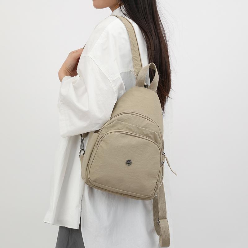 Многофункциональная нагрудная сумка для женщин, дорожный рюкзак, однотонная сумка через плечо