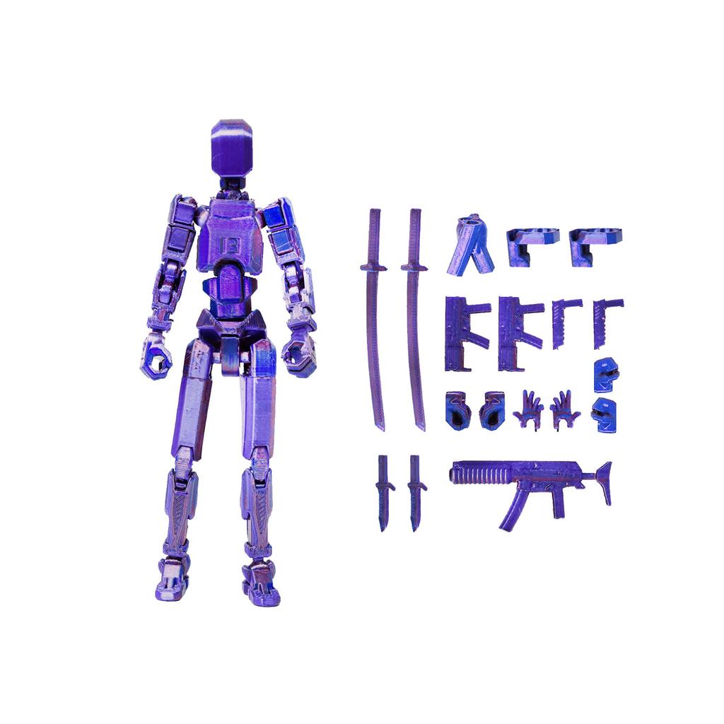Articulated Action Figure with Accessories Customizable Poseable Toy Set for Creative Play and Display