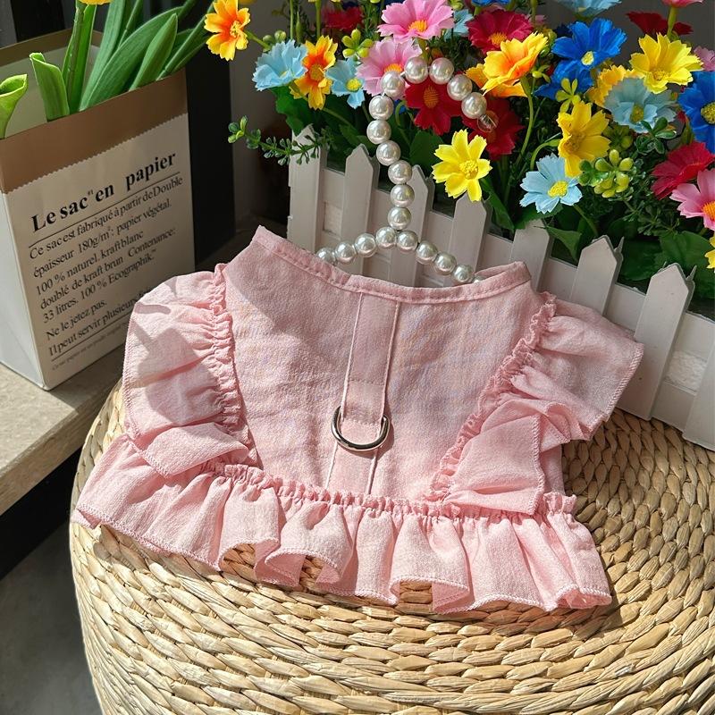 Pet Dog and Cat Clothes Teddy Bichon Frise Poodle Tractable Chest and Back Vests