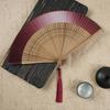 Ancient Fan Hollow Out with Tassels Vintage Bamboo Folding Fan Decor Ladies Hand Fan Daily Use
