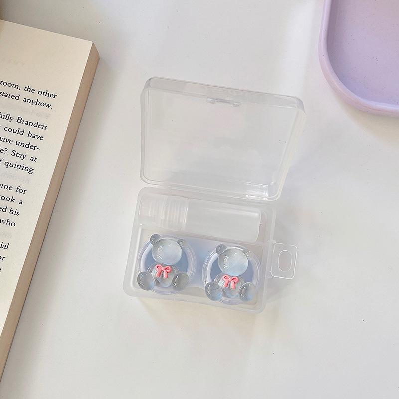 Чехол для контактных линз Новый чехол для контактных линз с пинцетом, набор присосок, портативный контейнер, коробка для контактных линз для женщин и мужчин