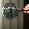 360° Rotating Handle High-Temperature Resistant Borosilicate Glass Tea Pot Set for Small Green Tangerine Tea.