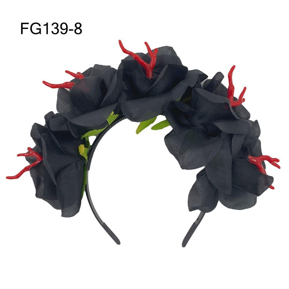 Day of the Dead Mexican Flower Crown Halloween Mexican Hair Accessories for Women