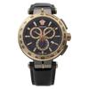 Versace AION Chrono Gent Watch, Black Dial, Quartz Movement, Sapphire Crystal, 45mm, VE6CA0323, Men's, Black