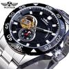 T-winner Men's Fashion Casual Hollow Mechanical Movement Automatic Mechanical Watch