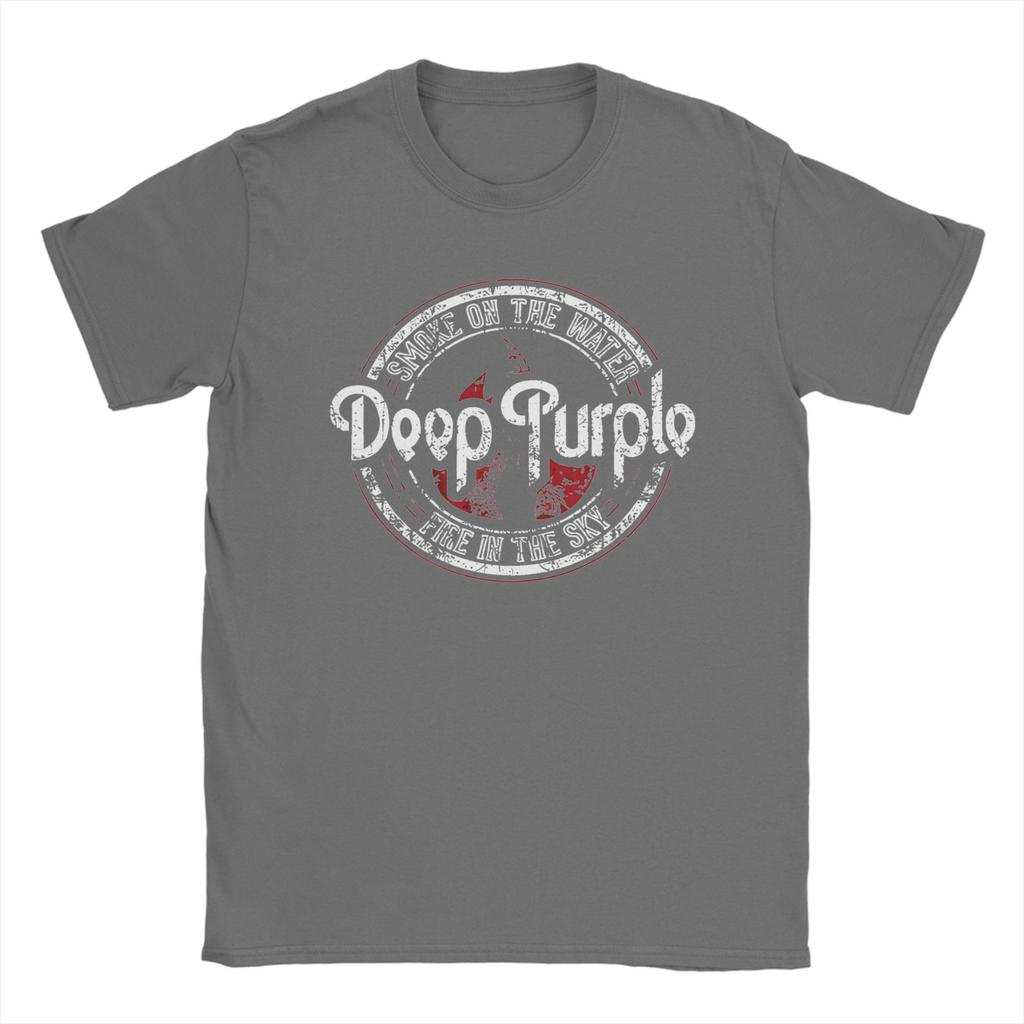 Deep Purple Английская рок-группа Альбом Мужская футболка Удивительная футболка Короткий рукав Круглый вырез Футболки Хлопок Одежда больших размеров