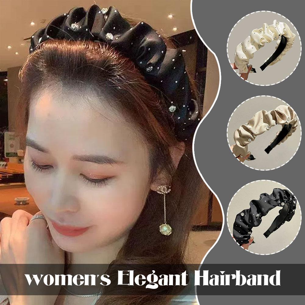 Роскошные ободки для волос со стразами для женщин, однотонные модные ободки для волос, обручи, ободки Ha K2P6