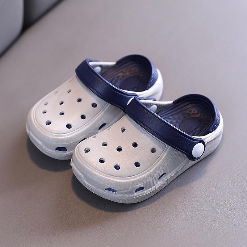 Обувь для малышей Летние детские сабо для мальчиков и девочек Мюли для сада и пляжа Сандалии Cave Hole Детские противоскользящие тапочки