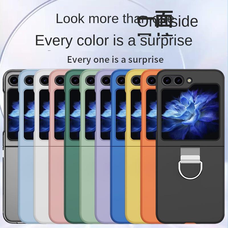 Чехол для телефона с жестким пластиковым кольцом для Samsung Galaxy Z Flip 6 5 4 3 Flip6 Flip5 Flip4 Flip3 5G защитный противоударный чехол