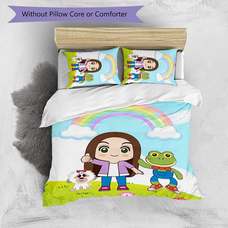 3pcs Rhene pattern bedding set duvet cover set includes duvet cover &pillowcases,perfect all season bedroom decoration&gift
