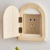 Fairy Door Outlet Cover Button Protective Cover Fairy Door Design Solid Wood Protective Cover Button Decoration For Kitchen Home