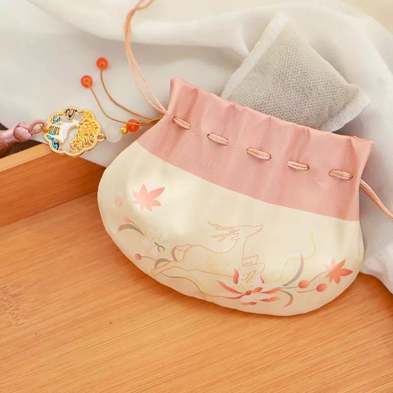 Mid-Autumn Festival Traditional Style Empty Sachet Bag, New Chinese-Style Portable Hanfu Waist Accessory, Finished Osmanthus Incense Bag, Mugwort