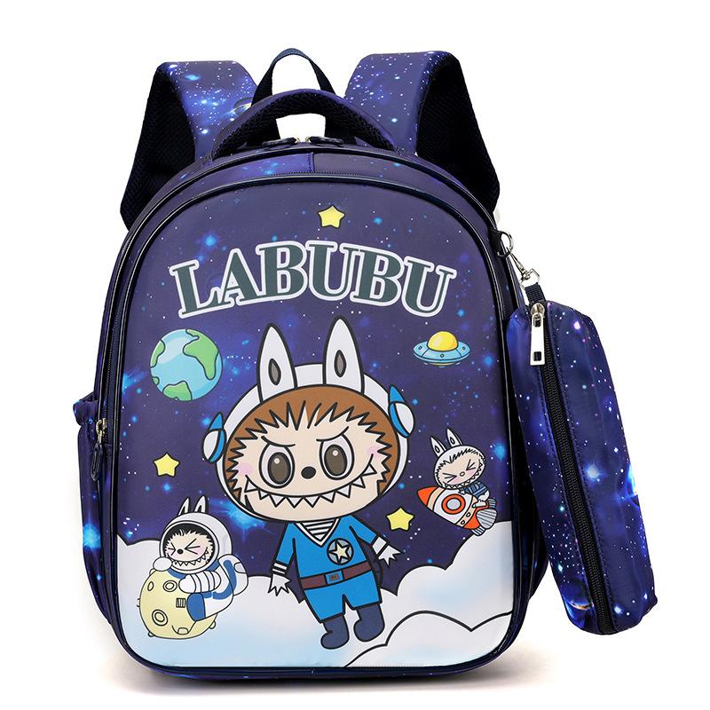 Школьный рюкзак Labub школьный рюкзак для учеников начальной школы милый мультяшный школьный рюкзак для мальчиков и девочек рюкзак для снижения нагрузки
