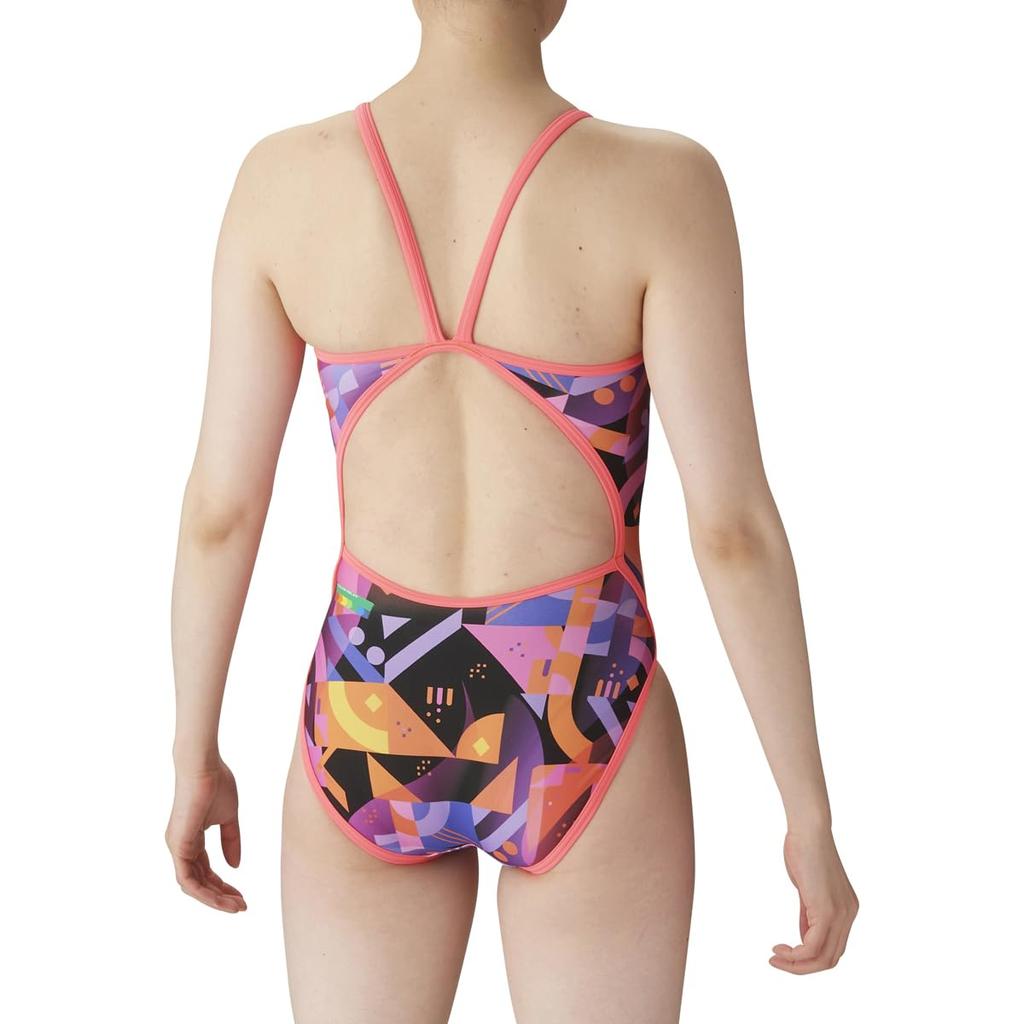 Купальник тренировочный цельный оранжевый SS [Арена] (Открытая спина) Женский (ОРГ)