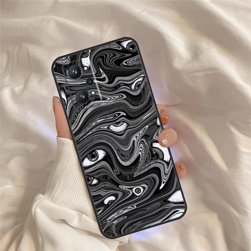 Чехол 'Страшное Лицо Глаза' для Realme C75 C67 C63 C55 C51 C61 C53 C35 C65 C71 11 12 13 14 Pro Plus GT6 GT7 15 Pro