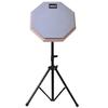 8 Inches Drum Practice Pad Shock‑Absorbent Dumb Drum with Adjustable Stand Silent Practice Drum Pad for Adults and Kids