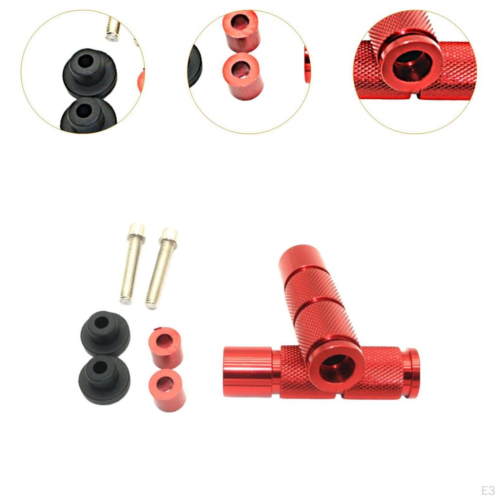 Motorcycle Passenger Foot Pegs Aluminum Alloy Professional Spare Parts Easy Installation Universal