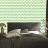 Zigzag Mint, White and Cream Wallpaper for Living Room and Bedroom 50x1000