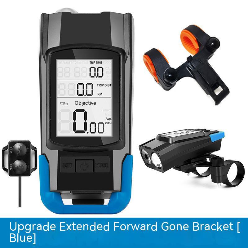 3 в 1 велосипедный компьютер со светодиодной USB перезаряжаемой велосипедной лампой, водонепроницаемый велосипедный рожок, спидометр, велосипедная лампа для MTB дорожного велосипеда