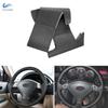 For Subaru Forester Outback Legacy 2005 2006 2007 Car Hand Stitching Steering Wheel Cover Black Perforated Leather