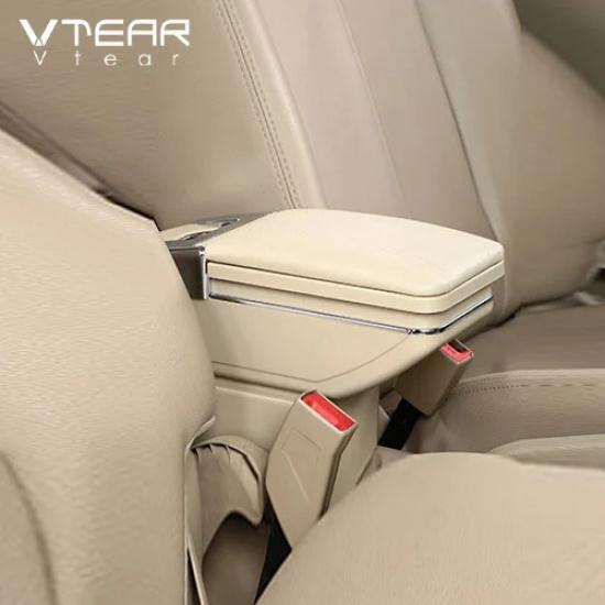 Vtear universal car armrest storage box auto interior Leather car-styling central container Store content box accessories parts