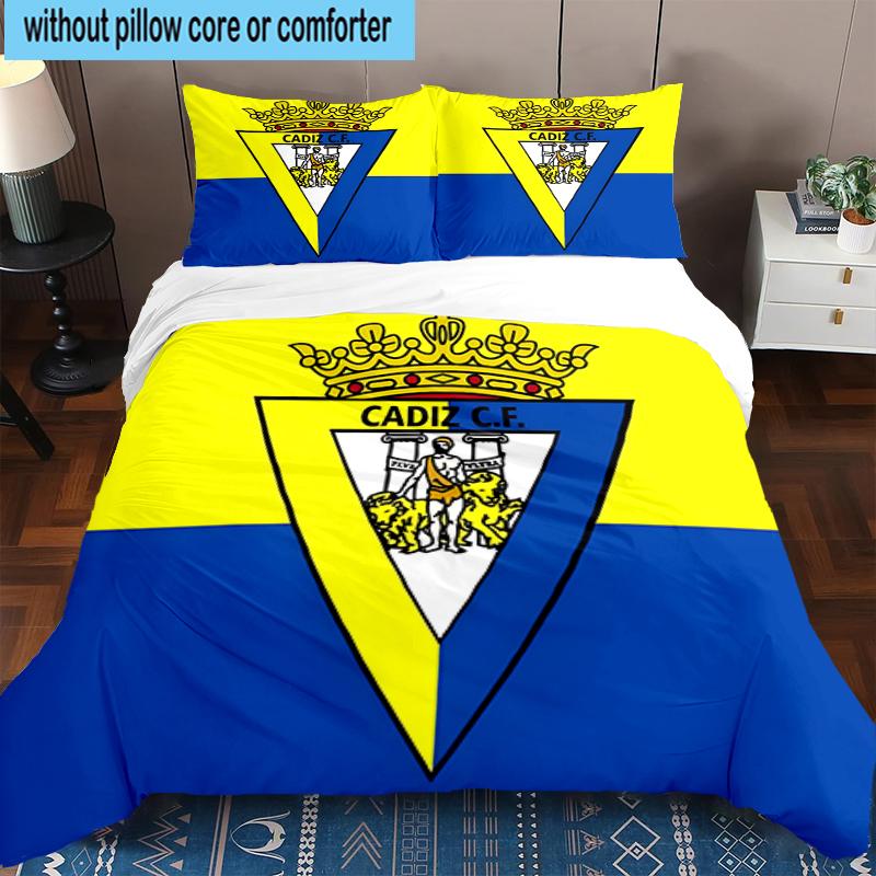 3PCS Cadiz Crest Design Bedding Set,Including 1pc Duvet Cover And 2pcs Pillowcases Perfect for Bedroom, Dormitory, Fan Christmas gift
