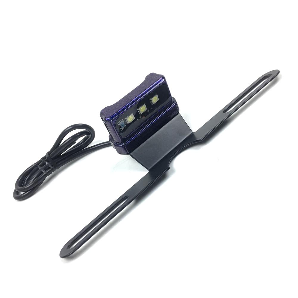 Универсальный светодиодный светильник номерного знака, аксессуары для мотоциклов для HONDA SUZUKI KAWASAKI DUCATI BMW, кронштейн для лампы с ЧПУ