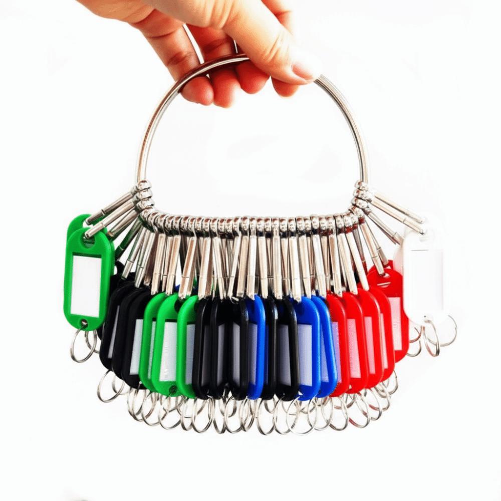 16/26/36 штук Пластиковый брелок для ключей с номерными табличками Брелоки для ключей Бирки для ключей Классификация ключей