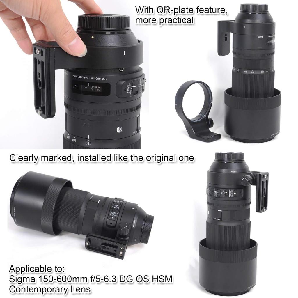 Кольцо штативного хомута совместимо с Sigma, включая DG OS HSM Contemporary. В комплект входят кронштейн крепления штатива для поддержки объектива, штатив и